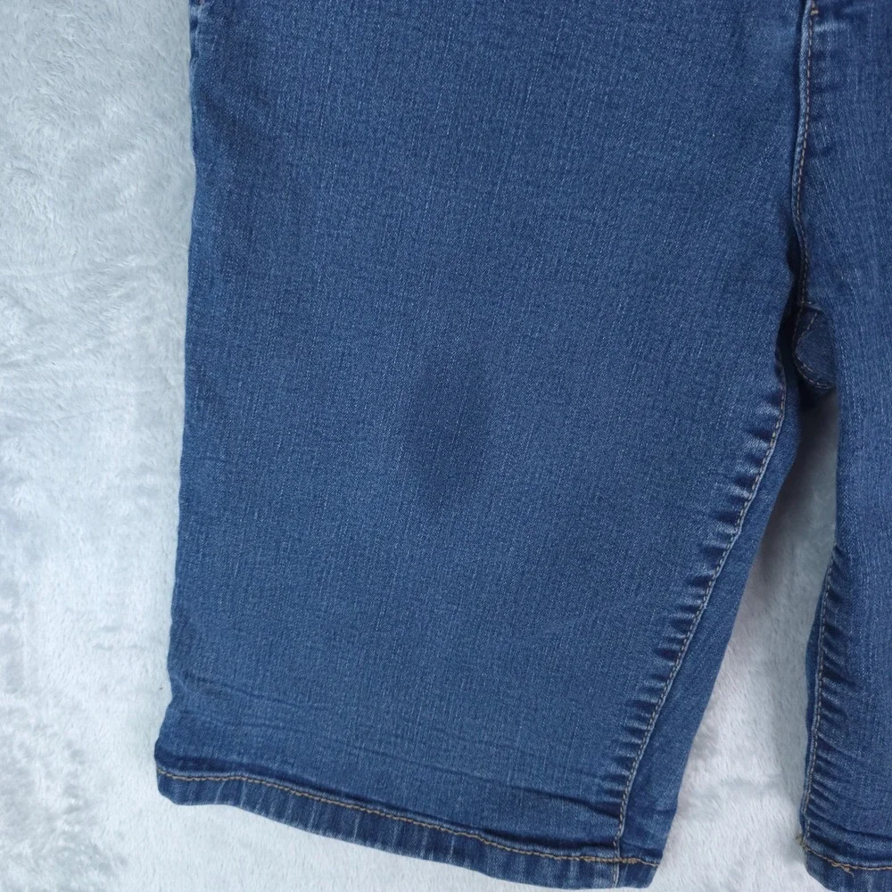 Kim Rogers Denim Bermuda Shorts‎ Womens 8P (28x10.5) fBlue Stretch Petite Jorts
